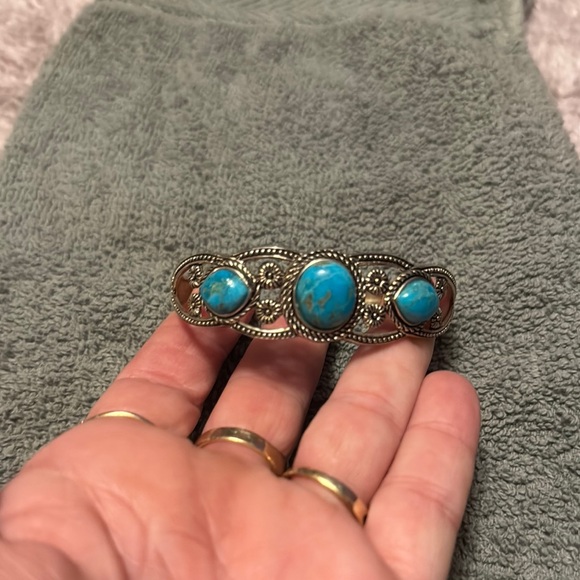 Turquoise and Silver Tone Women's STAUER Bracelet - Picture 4 of 4